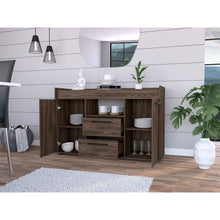 Load image into Gallery viewer, Two Drawer Sideboard With Two Doors - Dark Brown