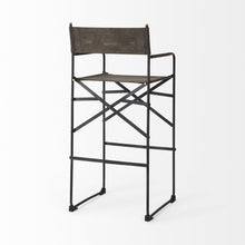 Load image into Gallery viewer, Leather And Metal Bar Chair - Brown