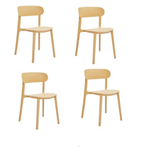 Load image into Gallery viewer, Heavy Duty Plastic Open Back Dining Side Chairs (Set of 4) - Yellow