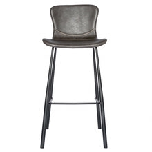 Load image into Gallery viewer, Steel Low Back Bar Height Bar Chairs (Set of 2) - Gray / Black