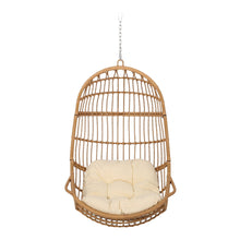 Load image into Gallery viewer, Rustic Hanging Basket Chair With Cushion