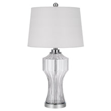 Load image into Gallery viewer, Glass Table Lamp With Empire Shade - Clear White