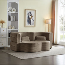 Load image into Gallery viewer, Floor Convertible Sleeper Sofa Bed With 2 Pillows