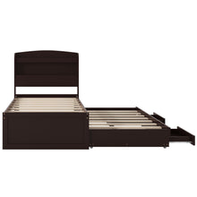 Load image into Gallery viewer, Platform Bed With LED Headboard, Charging Station, Trundle And 2 Drawers
