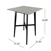 Load image into Gallery viewer, Modern Bar Height Dining Table, Rubberwood Legs And Laminate Table Top