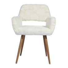 Load image into Gallery viewer, Faux Fur Arm Chair - White And Brown