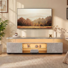 Load image into Gallery viewer, TV Stant With LED And Large Side Cabinet