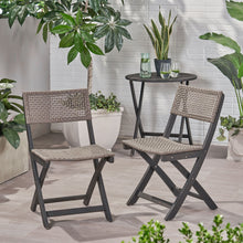 Load image into Gallery viewer, Bistro Foldable Chair With Wicker Backrest
