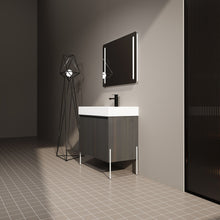 Load image into Gallery viewer, Freestanding Bathroom Vanity With Resin Sink And Storage Cabinet