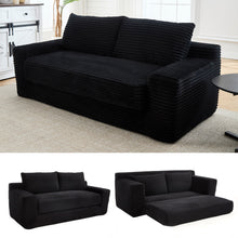 Load image into Gallery viewer, Convertible Loveseat Sofa Bed With Memory Foam & Steel Frame