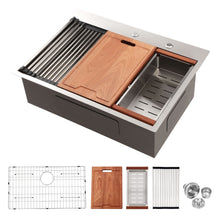 Load image into Gallery viewer, Drop In Kitchen Sink Stainless Steel 16 Gauge