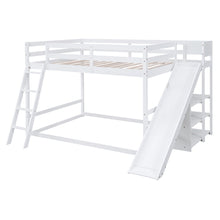 Load image into Gallery viewer, Bunk Bed With Ladder, Slide, And Shelves Pine Wood