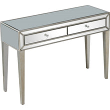 Load image into Gallery viewer, Mirrored Glass Console Table - Pearl Silver