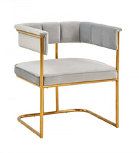 Load image into Gallery viewer, Upholstered In Fabric Dining Arm Chair - Gray