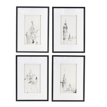 Load image into Gallery viewer, Architecture Wall Art Prints, Home Decor Art For Living Room Dining Room Entryway (Set of 4) - White / Black