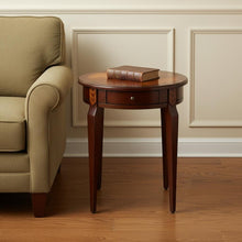 Load image into Gallery viewer, With Maple Inlay Round Accent Table - Cherry