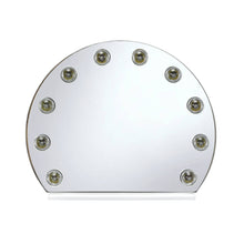 Load image into Gallery viewer, 15" Abstract Metal Framed Mounted Accent Mirror - White