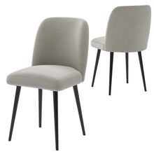 Load image into Gallery viewer, Upholstered Fabric Dining Side Chairs (Set of 2) - Gray