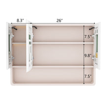 Load image into Gallery viewer, Aluminium Medicine Cabinet Mirror, With 3 Colors LED Light And Defogging Function - Khaki