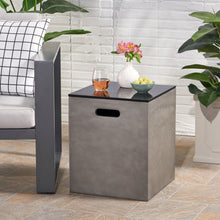 Load image into Gallery viewer, Modern Design Mgo Tank Holder Side Table With Ceramic Top - Black / Gray