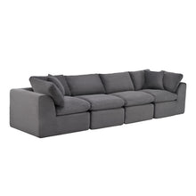 Load image into Gallery viewer, Corduroy Modular Sofa Chaise With Toss Pillows (725198) - Dark Gray