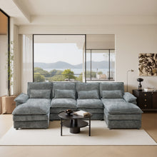 Load image into Gallery viewer, Modular Sectional Sofa Cloud Couch With Double Chaise Lounge