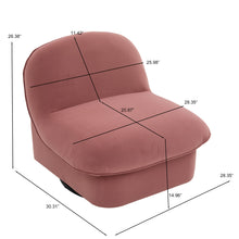 Load image into Gallery viewer, Pumpkin Shaped Swivel Accent Chair, 360 Degree Rotation For Living Room