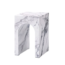 Load image into Gallery viewer, Concrete Square Sled End Table - White