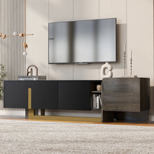 Load image into Gallery viewer, TV Stand With 1 Drawer, 2 Cabinets And Adjustable Shelves