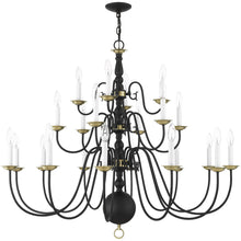 Load image into Gallery viewer, 37" Multi Light Dimmable Chandelier With Shades - Black