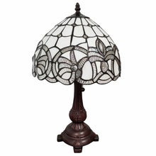 Load image into Gallery viewer, 19" Metal Candlestick Table Lamp With White Dome Shade - Dark Brown