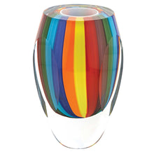 Load image into Gallery viewer, Cylinder Table Vase - Blue / Clear / Red