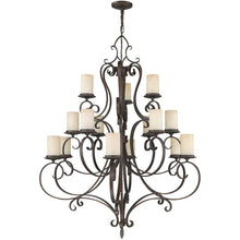 Load image into Gallery viewer, 53" Multi Light Metal Dimmable Chandelier With Shades - Bronze