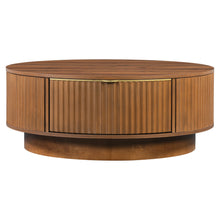 Load image into Gallery viewer, Farmhouse Round Coffee Table With Storage Drawer
