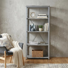 Load image into Gallery viewer, Four Tier Etagere Bookcase - Gray / Silver