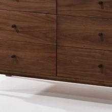 Load image into Gallery viewer, Six Drawer, Double Dresser - Walnut