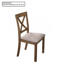 Load image into Gallery viewer, Dining Chair With Open X Back (Set of 2) - Brown / Beige