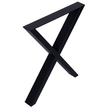 Load image into Gallery viewer, X Table Legs 28X 24", Wide Metal Table Legs, Heavy Duty Steel Desk Legs Table Leg Dining Table Legs Coffee Desk Leg (Set of 2) - Black