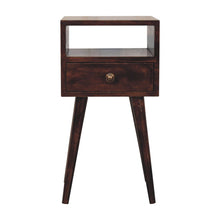 Load image into Gallery viewer, 22" Modern Solid Wood Square One Drawer Nightstand - Walnut