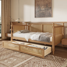 Load image into Gallery viewer, Traditional Style Rattan Daybed, No Box Spring Needed