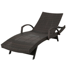 Load image into Gallery viewer, Salem - Contemporary Wicker Chaise Lounge With Arm, Weather Resistant