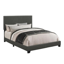 Load image into Gallery viewer, Upholstered Full Bed With Nailhead Trim - Charcoal
