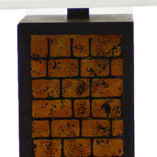 Load image into Gallery viewer, Metal Bedside Table Lamp With White Empire Shade - Black And Yellow