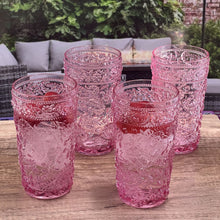 Load image into Gallery viewer, Paisley Style Acrylic Hi Ball Glasses (Set of 4)