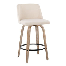 Load image into Gallery viewer, Toriano - Contemporary Fixed-Height Counter Stool & Swivel With Round Footrest (Set of 2)