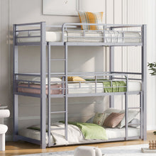Load image into Gallery viewer, Triple Bunk Bed With Sturdy Construction And Space Saving Design