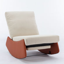 Load image into Gallery viewer, Modern Rocking Chair Recliner, Comfy Rocker Nursery Chair With Footrest, Accent Reading Chair, Upholstered Lounge Chair For Relaxing, Resting, Soft Padded Rocker For Indoor Living Room Bedroom