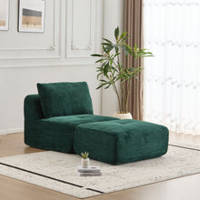 Load image into Gallery viewer, Single Chaise Longue With Movable Ottoman For Living Room