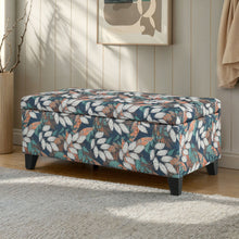 Load image into Gallery viewer, Charming Floral Storage Ottoman With Upholstered Fabric