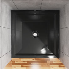 Load image into Gallery viewer, Shower Base, Anti Slip Center Drain Single Threshold - Black